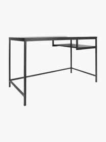 Bureau en métal Fushion, Noir, larg. 114 x prof. 59 cm