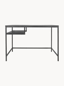 Metalen bureau Fushion, Frame: gepoedercoat metaal, Zwart, B 114 x H 76 cm