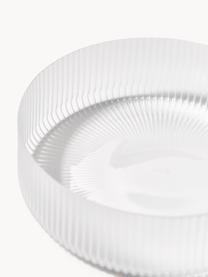 Bols striés soufflés bouche Ripple, 2 pièces, Verre, soufflé bouche, Translucide, mat, Ø 12 cm