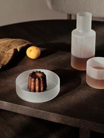 Bols striés soufflés bouche Ripple, 2 pièces, Verre, soufflé bouche, Translucide, mat, Ø 12 cm