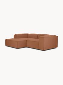 Modulares Ecksofa Lennon, Bezug: 100 % Polyester Der strap, Gestell: Massives Kiefernholz, Spe, Webstoff Nougat, B 238 x T 180 cm, Eckteil links