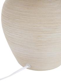 Keramik-Tischlampe Ramzi in Beige, Lampenschirm: Baumwolle, Lampenfuß: Keramik, Beige, Ø 34 x H 42 cm