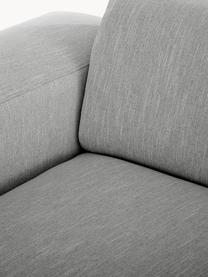 Canapé d'angle 3 places Melva, Tissu gris, larg. 239 x prof. 143 cm, méridienne à droite