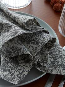 Serviettes de table Lundaskog, 4 pièces, 75 % coton, 25 % lin, Grège, beige, larg. 45 x haut. 45 cm