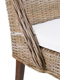 Sedia in rattan Aine, Seduta: rattan intrecciato, Gambe: legno di Mindi, Marrone, Larg. 50 x Prof. 50 cm