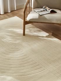 Ručně všívaný vlněný koberec Mason, Krémově bílá, Š 160 cm, D 230 cm (velikost M)
