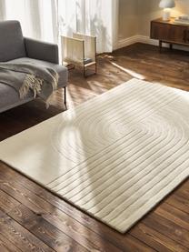 Tapis en laine tuftée main Mason, Blanc crème, larg. 160 x long. 230 cm (taille M)