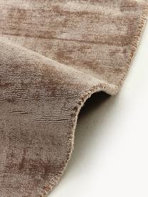 Okrągły ręcznie tkany dywan z wiskozy Jane, Jasny beżowy, Ø 250 cm (Rozmiar XL)