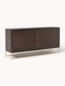 Credenza con ante in legno di mango massiccio Harry, Legno di mango, dorato, Larg. 175 x Alt. 85 cm