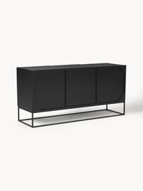 Sideboard Lyle aus Mangoholz, Korpus: Mangoholz, lackiert, Schwarz, B 150 x H 72 cm