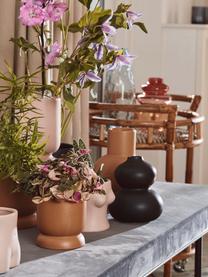 Petit vase en céramique Bobble, Céramique, Noir, Ø 13 x haut. 15 cm