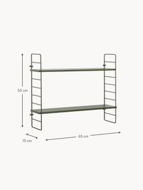 Wandrek North, Frame: bekleed ijzer, Olijfgroen, B 65 x H 50 cm