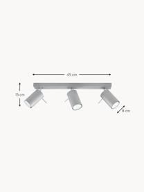 Lampa sufitowa Etna, Szary, S 45 x W 15 cm