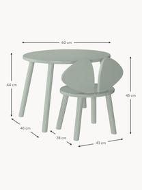 Kindertafel Mouse met kinderstoel, set van 2, Berkenhout, gelakt

Dit product is gemaakt van duurzaam geproduceerd, FSC®-gecertificeerd hout., Saliegroen, Set met verschillende formaten