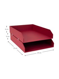 Organizer per documenti Hakan 2 pz, Solido, cartone laminato, Rosso scuro, Larg. 23 x Prof. 31 cm