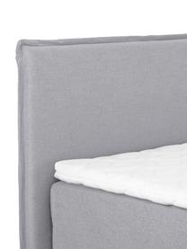 Letto boxspring premium Violet, Materasso: a molle insacchettate a 7, Piedini: legno di faggio massiccio, Grigio, 200 x 200