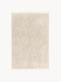 Tapis en coton tufté main Bina, Beige, larg. 80 x long. 150 cm (taille XS)