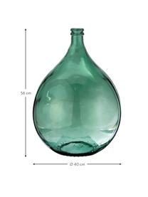 Vaso da terra in vetro riciclato Drop, Vetro riciclato, Verde, Ø 40 x Alt. 56 cm