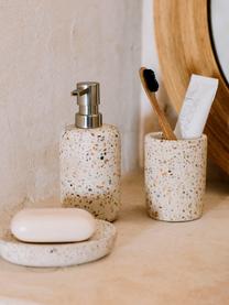 Tandenborstelbeker Pebble, Terrazzo, Beige, Ø 8 x H 10 cm