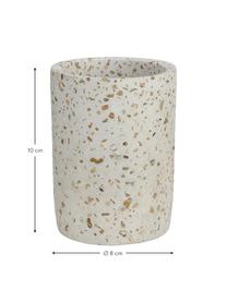 Vaso cepillo de dientes Pebble, Terrazo, Beige, Ø 8 x Al 10 cm