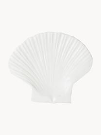 Dessertteller Shell aus Dolomit, Dolomit, Weiss, B 16 x L 13 cm