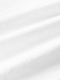 Funda nórdica de percal Elsie, Blanco, Cama 90 cm (155 x 220 cm)