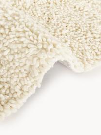 Hochflor-Teppich Kasper aus Wolle, 80 % Wolle (RWS-zertifiziert), 20 % Baumwolle

Bei Wollteppichen können sich in den ersten Wochen der Nutzung Fasern lösen, dies reduziert sich durch den täglichen Gebrauch und die Flusenbildung geht zurück., Cremeweiss, B 80 x L 150 cm (Grösse XS)