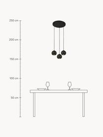 Lámpara de techo cluster Eindhoven, Cable: plástico, Negro, Ø 39 cm