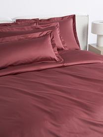 Housse de couette en satin de coton Premium, Lie de vin, larg. 200 x long. 200 cm