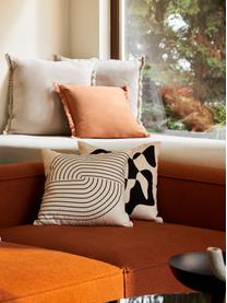 Poszewka na poduszkę z bawełny organicznej Amidala, 100% bawełna organiczna z certyfikatem GOTS, Biały, czarny, S 45 x D 45 cm