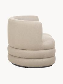 Sillón en tejido bouclé de diseño Solomon, Tapizado: 100% poliéster Alta resis, Estructura: madera de abeto maciza, m, Patas: plástico Este producto es, Bouclé beige, An 95 x Al 80 cm