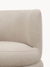 Design bouclé fauteuil Solomon, Bekleding: 100% polyester Met 35.000, Frame: massief sparrenhout, berk, Poten: kunststof Dit product is , Bouclé beige, B 95 x D 80 cm