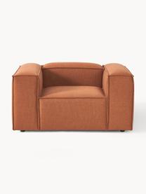 Fauteuil Lennon, Bekleding: 100% polyester Met 35.000, Frame: massief grenenhout, multi, Poten: kunststof Dit product is , Geweven stof terracotta, B 130 x H 101 cm