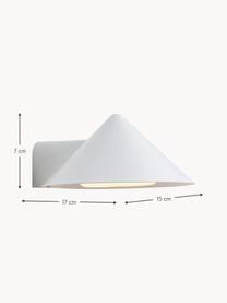 Stmievateľné nástenné LED svietidlo Grasp, Kov s práškovým náterom, Matná biela, Š 17 x V 7 cm