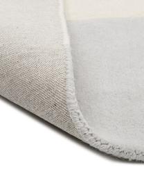 Passatoia in lana taftata a mano con motivo grafico Keith, Retro: 100% cotone Nel caso dei , Beige, grigio, Larg. 120 x Lung. 180 cm (taglia S)