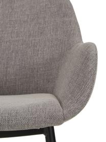 Chaise à accoudoirs grise Kona, 2 pièces, Tissu gris