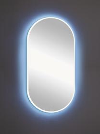 Oválné nástěnné zrcadlo s LED podsvícením Starlight, Zrcadlové sklo, Bílá, Š 45 cm, V 90 cm