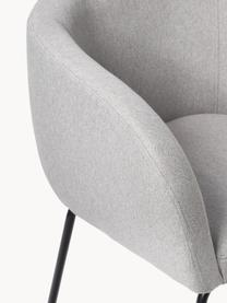 Židle s područkami Alani, 2 ks, Světle šedá, Š 58 cm, H 58 cm
