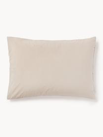 Taie d'oreiller en percale de coton Leonora, Beige clair, larg. 50 x long. 70 cm