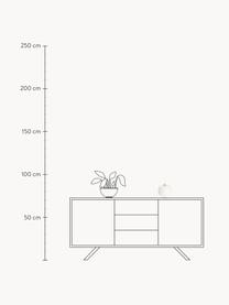 Lámpara de mesa de vidrio LED Kushi, portátil, Estructura: metal recubierto, Pantalla: vidrio soplado artesanalm, Dorado, Ø 16 x Al 17 cm