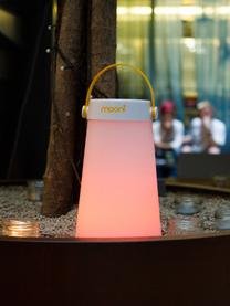 Mobiele outdoor LED lamp met luidspreker Take Me, Lampenkap: kunststof (LDPE), Wit, oranje, Ø 18 x H 30 cm