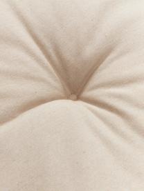 Einfarbige Bankauflage Panama, Bezug: 50 % Baumwolle, 45 % Poly, Hellbeige, B 48 x L 120 cm
