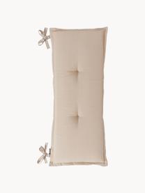 Einfarbige Bankauflage Panama, Bezug: 50 % Baumwolle, 45 % Poly, Hellbeige, B 48 x L 120 cm