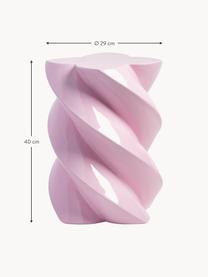 Bijzettafel Marshmallow, Glasvezel, Roze, Ø 29 x H 40 cm