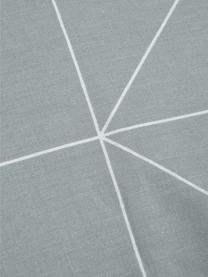 Taie d'oreiller 50x70 réversible en coton renforcé Marla, 2 pièces, Gris, blanc, larg. 50 x long. 70 cm