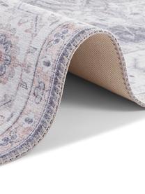 Tapis de couloir vintage Anthea, 100 % polyester, Mauve, gris argent, larg. 80 x long. 200 cm