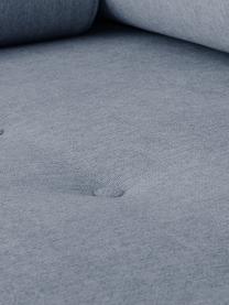 Divano angolare 3 posti in tessuto blu grigio Saint, Rivestimento: poliestere 50.000 cicli d, Struttura: legno di pino massiccio, , Tessuto blu grigio, Larg. 243 x Prof. 220 cm
