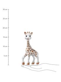 Speelgoed Sophie la girafe met sleutelhanger, 2-delig, 100% natuurlijk rubber, Wit, bruin, Set met verschillende formaten