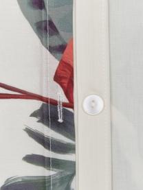 Posteľná bielizeň z bavlneného perkálu s tropickou potlačou Tropicana, Predná strana: viacfarebná Zadná strana: krémovobiela, 200 x 200 cm + 2 vankúše 80 x 80 cm