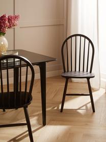 Krzesło z drewna w stylu windsor Megan, 2 szt., Drewno kauczukowe lakierowane, Drewno kauczukowe, brązowy lakierowany, S 46 x G 51 cm